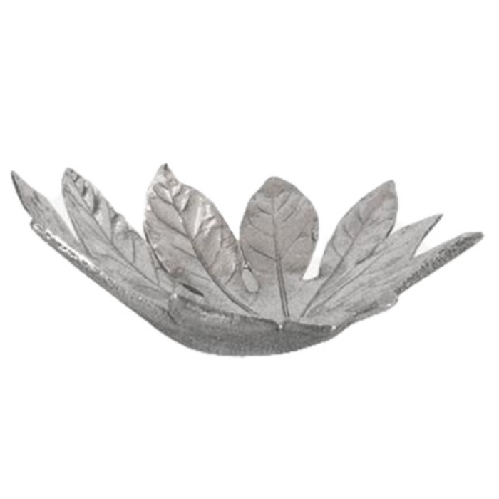 Dargenta Fatsia Japonica Leaf Silver Fruit Bowl 