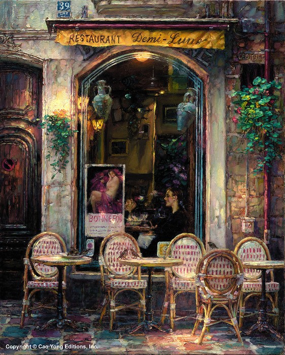 Cao Yong Demi Lune Artist Proof Giclee On Canvas Artist Proof The Paris Series