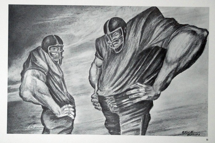 Ernie Barnes Two Linemen  
