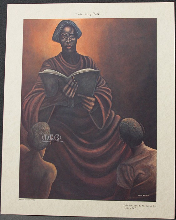 Ernie Barnes The Story Teller Lithograph 