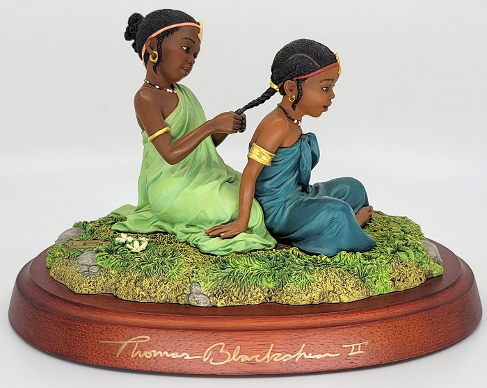 Ebony Visions Sisters In Childhood - Artist Signed 