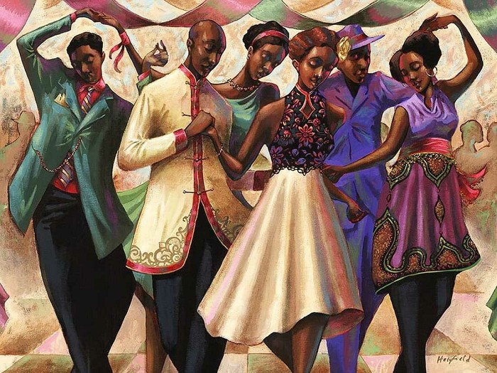 John Holyfield Steppers Delight Giclee On Paper