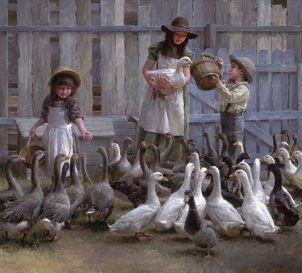 Morgan Weistling Feeding The Geese Artist Proof 