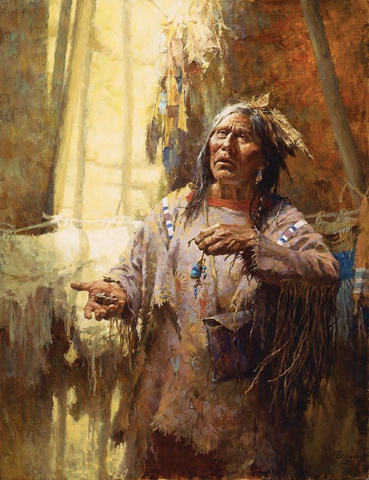 Howard Terpning CALLING THE BUFFALO Giclee On Canvas Artist Proof