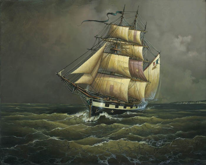 Dean Morrisey The Crossing of the Ghost Ship Bonnie Bowes Giclee On Canvas