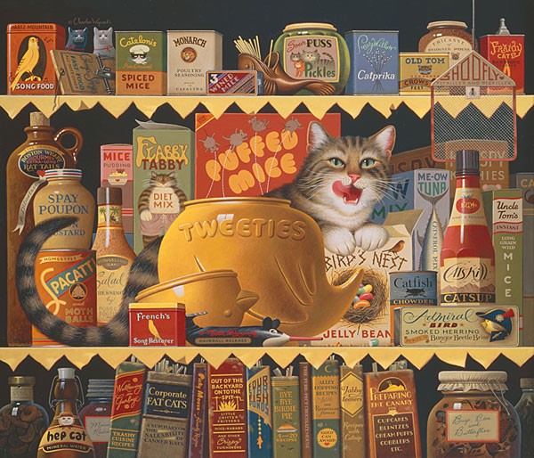 Charles Wysocki Ethel the Gourmet ANNIVERSARY EDITION Giclee On Canvas