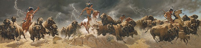 Frank McCarthy Flashes of Lightning, Thunder of Hooves Lithograph