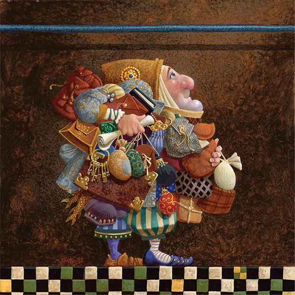 James Christensen Hold to the Rod, the Iron Rod Giclee On Canvas