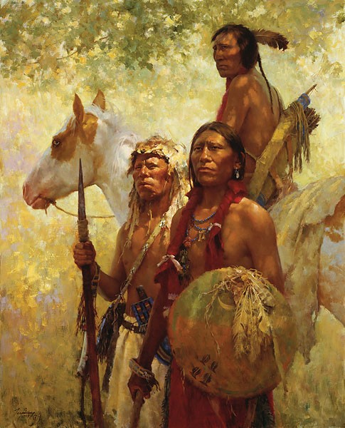 Howard Terpning PROTECTORS OF THE CHEYENNE PEOPLE Giclee On Canvas Artist Proof