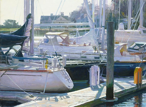 Mo Dafeng  Southport Marina Giclee On Canvas
