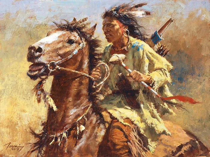 Howard Terpning WAR CHIEF Giclee On Canvas Artist Proof