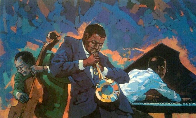 Gilbert Young New Orleans Jazz Giclee On Paper