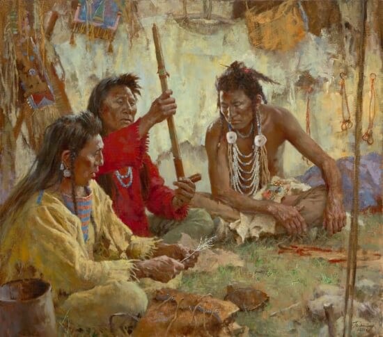 Howard Terpning Seeking Guidance from the Great Spirit Giclee On Canvas Artist Proof