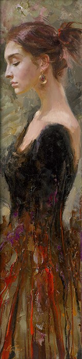 Irene Sheri Catalina Hand-Embellished Giclee on Canvas