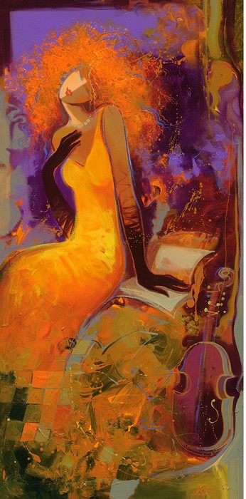 Irene Sheri Grand Romance Hand-Embellished Giclee on Canvas
