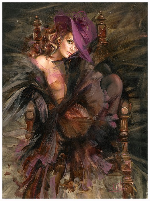 Irene Sheri Seductive Hand-Embellished Giclee on Canvas