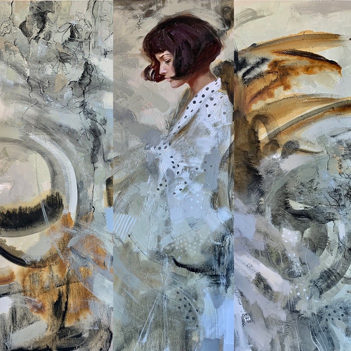 Irene Sheri Winged Hand-Embellished Giclee on Canvas