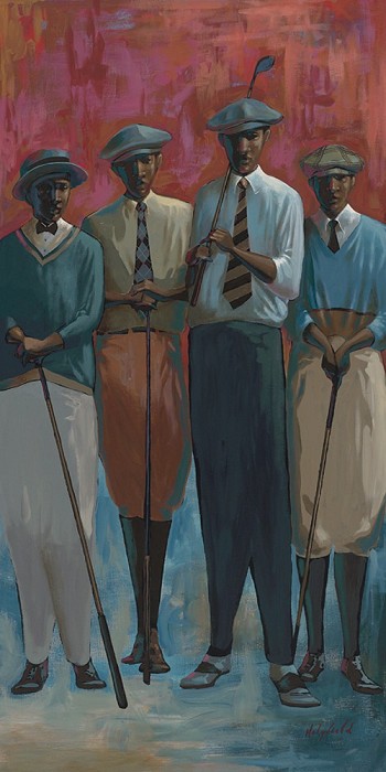 John Holyfield Kings Of The Fairway Large Giclee On Canvas