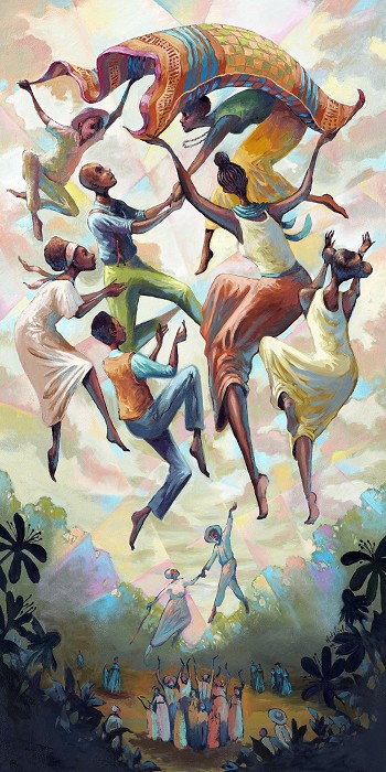 John Holyfield Rise Large Giclee On Canvas