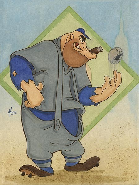 Mike Kupka Gashouse Gorilla - Baseball Bugs Giclee On Canvas