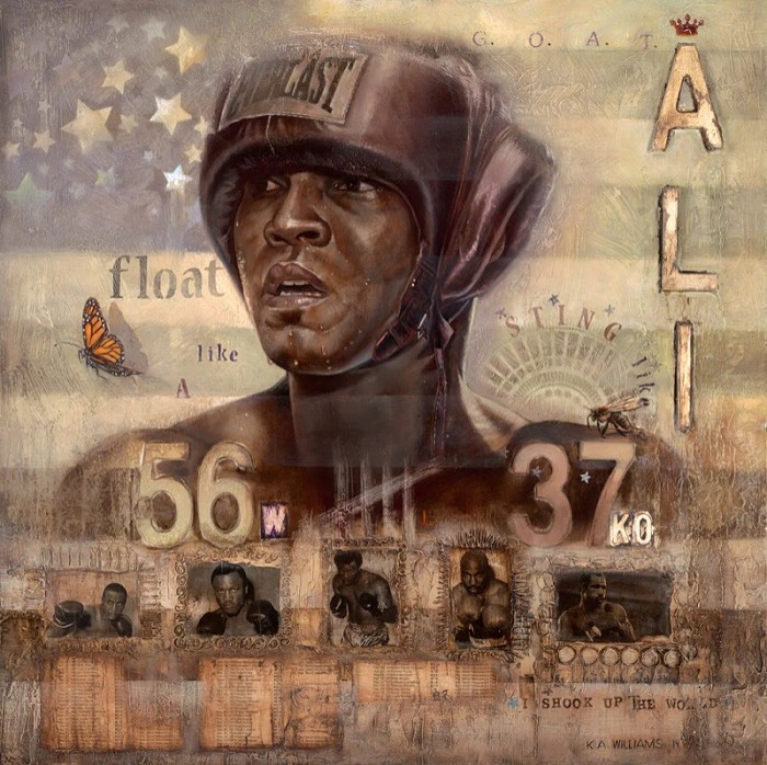 Kevin Williams (WAK) ALI - G.O.A.T. #2 Giclee On Canvas Remarque