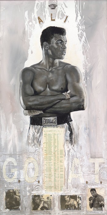 Kevin Williams (WAK) Ali - Platinum Hand-Embellished Giclee on Canvas