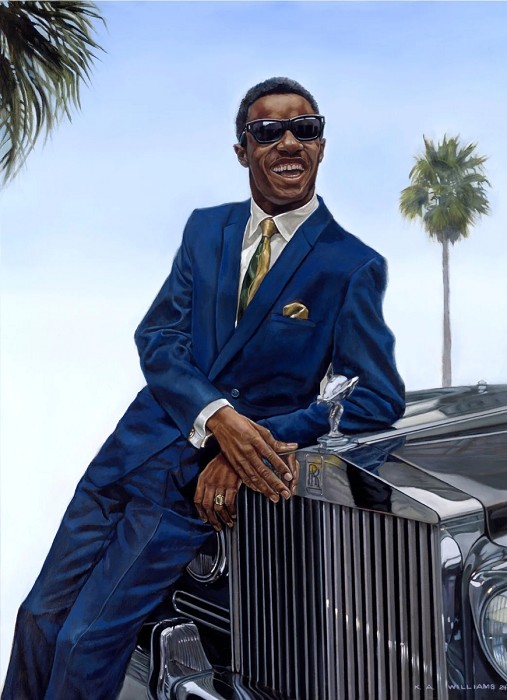 Kevin Williams (WAK) Young Money - Stevie Wonder Hand Deckled Giclee on Paper