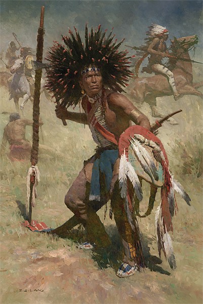 Z.S.  Liang Lakota Sash Bearer 1848 Canvas
