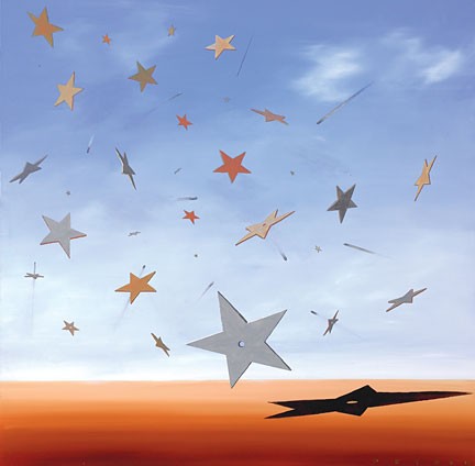 Robert Deyber Shooting Stars hand-crafted stone lithograph