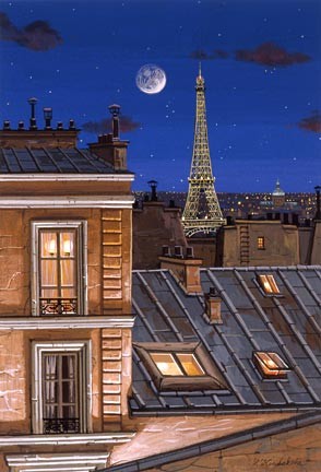 Liudmila Kondakova Eiffel Tower At Midnight 