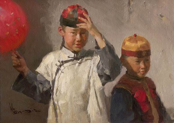 Mian Situ Dressed for the Festival SMALLWORK EDITION ON Canvas