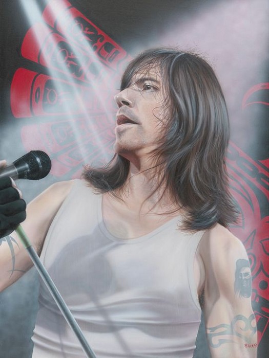 Stickman With the Birds I'll Share This Lonely View - Anthony Kiedis - Red Hot Chili Peppers Giclee On Canvas
