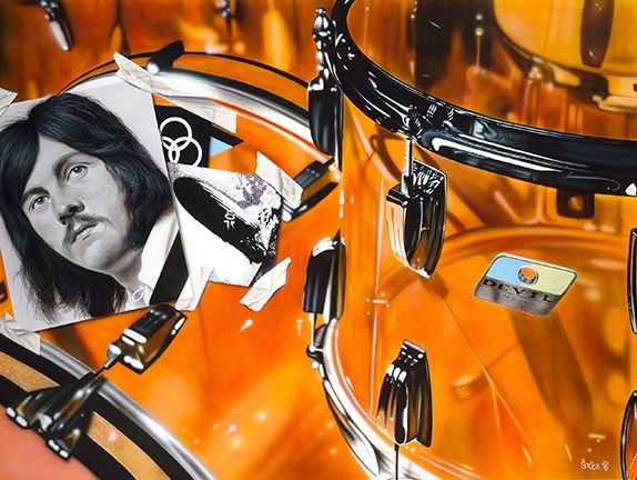 Stickman Hammer of the Gods - Jon Bonham-Led Zepplin -Giclee On Canvas Artist Proof Hand Embellished