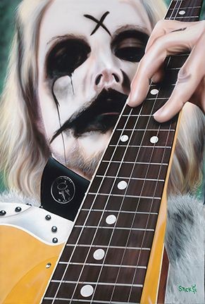 Stickman I Am - John 5 -Giclee On Canvas Artist Proof Hand Embellished