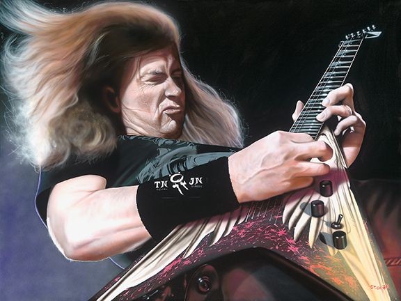 Stickman Hello Me - Meet the Real Me - Dave Mustaine - Megadeath -Giclee On Canvas Artist Proof Hand Embellished