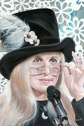 Stickman She Rings Like A Bell - Stevie Nicks - Fleetwood Mac -Giclee On Canvas Artist Proof Hand Embellished