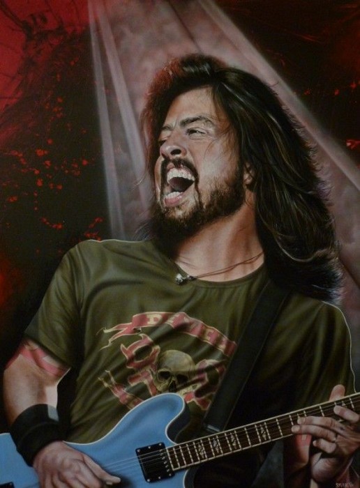 Stickman It's Times Like These - Dave Grohl  Giclee On Canvas