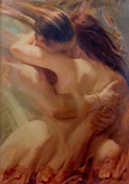 Arian Embrace Giclee On Canvas 