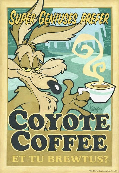 Mike Peraza Coyote Coffee Artist Proof Water Color On Gouache Paper