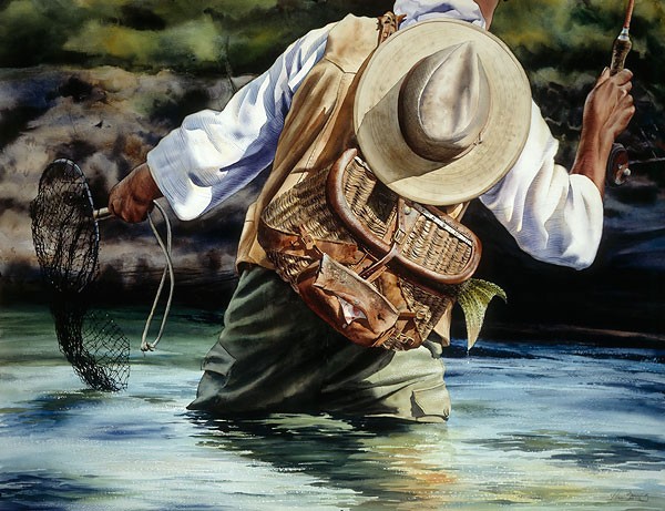 Nelson Boren Small River Big Fish Limited Edition Print