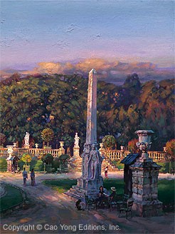 Cao Yong The Luxembourg Garden IIi Peaceful Moment Giclee On Canvas The Paris Series