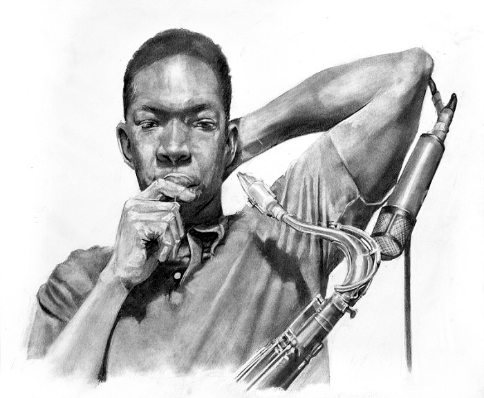 Robert Jackson Coltrane Graphite Pencil on Paper Original Art