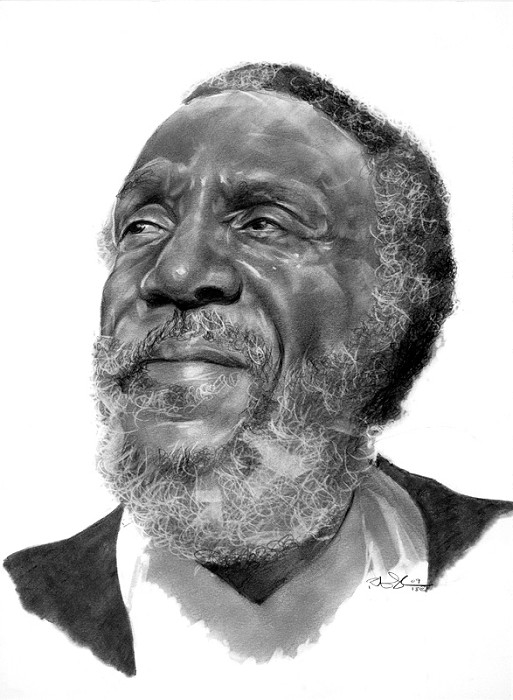 Robert Jackson Dick Gregory Graphite Pencil on Paper Original Art