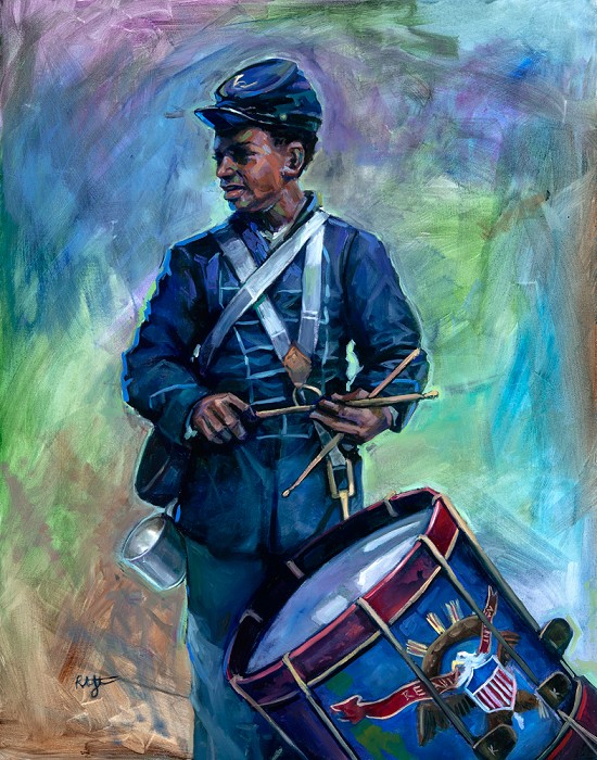 Robert Jackson The Drummer Boy Giclee On Canvas