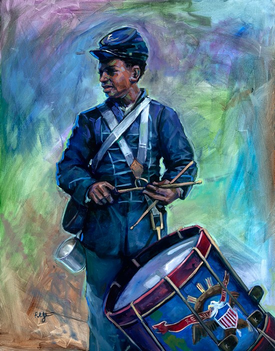 Robert Jackson The Drummer Boy Original Oil on Canvas