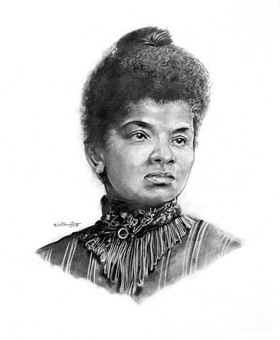 Robert Jackson Ida B Wells Graphite Pencil on Paper Original Art