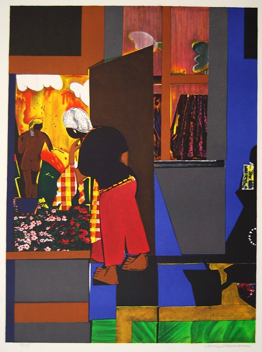 Romare Bearden Open Door Artist Signed Lithograph