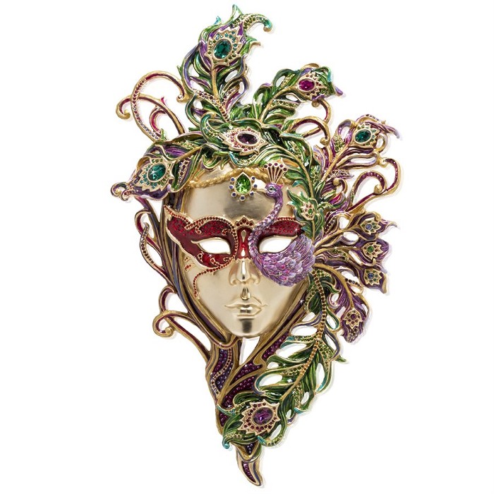 Jay Strongwater Venetian Mask with Stand 