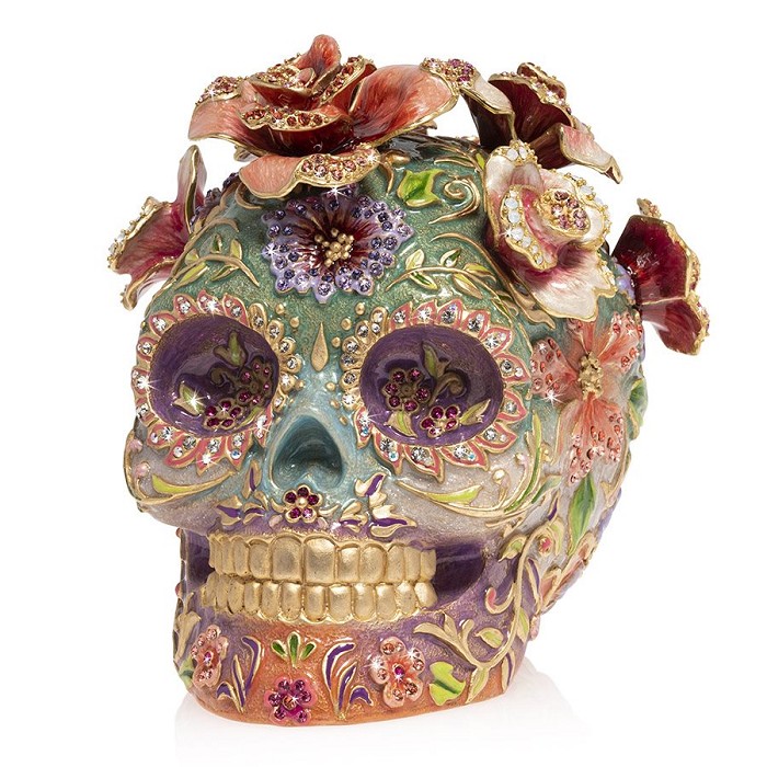 Jay Strongwater Catrina - Skull with Roses 