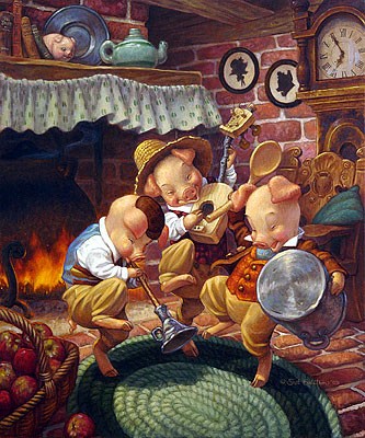 Scott Gustafson Three Little Pigs Limited Edition Print 